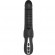 Черный изогнутый вибратор с ребрышками Typhon - 23 см.