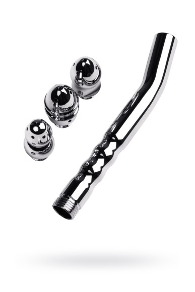 Металлический анальный душ с тремя насадками Металлический анальный душ с тремя насадками