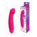 Розовый изогнутый вибромассажер с 20 режимами вибрации - 15 см.