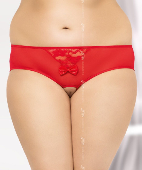 Трусики с ажурной вставкой на попке и доступом Трусики с ажурной вставкой на попке и доступом