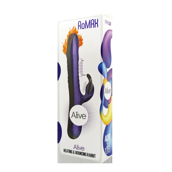 Фиолетовый вибратор-кролик Romax - 24,4 см.