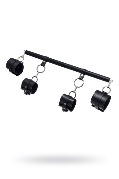 Черная распорка с 4 манжетами для рук и ног