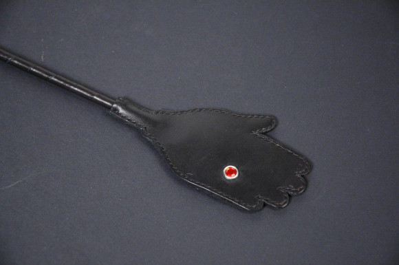 Чёрный стек с ладонью  Стоять-бояться  - 80 см.