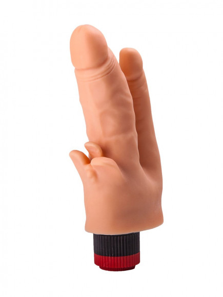 Двойной анально-вагинальный гелевый вибратор - 17 см. Двойной анально-вагинальный гелевый вибратор - 17 см.