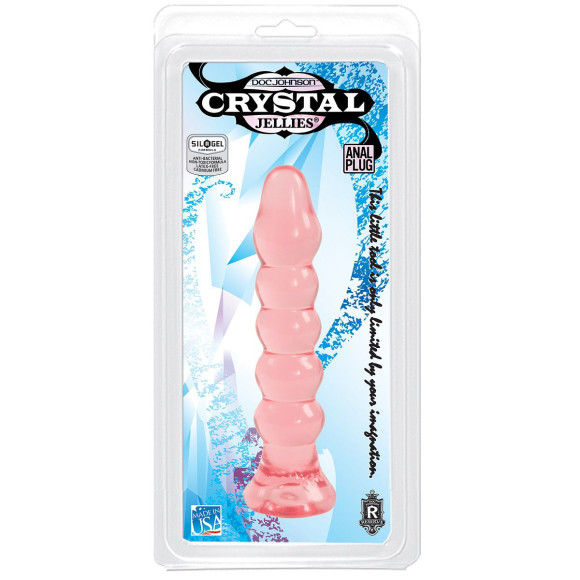 Анальная елочка из розового геля Crystal Jellies Anal Plug Bumps - 15,2 см. Анальная елочка из розового геля Crystal Jellies Anal Plug Bumps - 15,2 см.