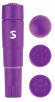 Фиолетовый мини-вибратор с насадками Fourplay