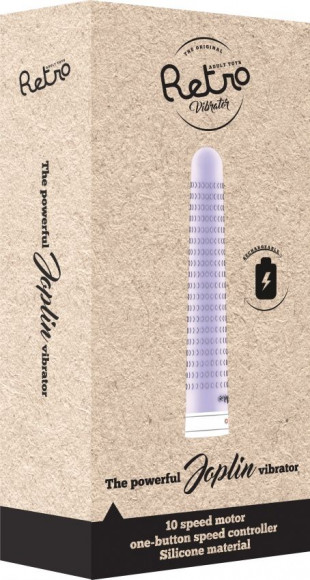 Фиолетовый вибратор в стиле ретро Joplin - 17 см.