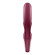 Бордовый вибратор-кролик Love me - 21,2 см.