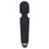 Черный перезаряжаемый wand-вибратор - 20 см.