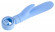 Голубой вибратор с клиторальным стимулятором - 23 см.