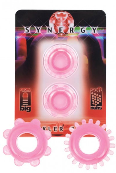 Набор из 2 розовых эрекционных колец SYNERGY TICKLER RING 