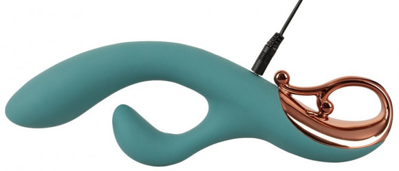 Бирюзовый вибратор-кролик The Magician Rabbit Vibrator - 22,5 см.