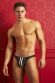 Мужские трусы-танга с двумя полосками 