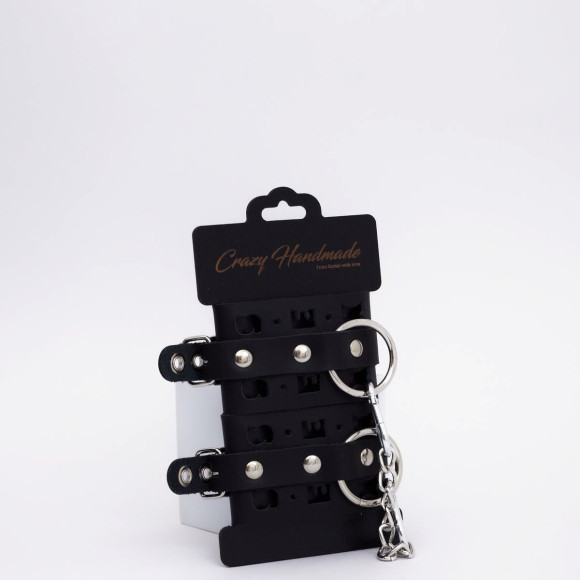 Черные кожаные наручники Sex