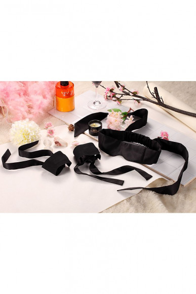 Набор для фиксации Romfun - маска на глаза и наручники