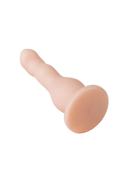 Телесный стимулятор простаты с изгибами - 13,5 см. Телесный стимулятор простаты с изгибами - 13,5 см.