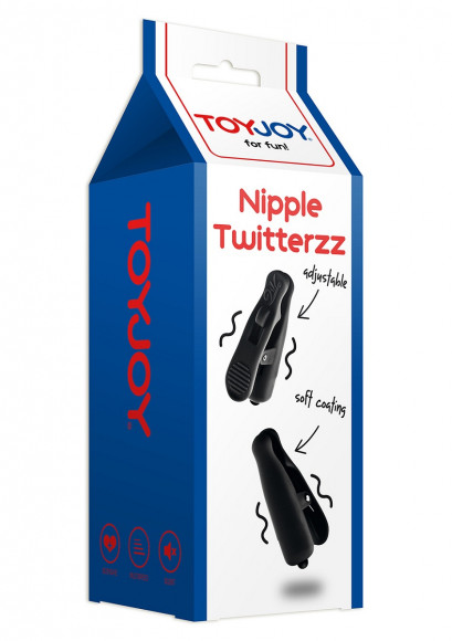 Чёрные виброклипсы на соски NIPPLE TWITTERZ CLIPS Чёрные виброклипсы на соски NIPPLE TWITTERZ CLIPS