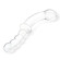 Стеклянный двусторонний фаллоимитатор 12,5’’ Girthy Double Sided Dong With Anal Bead Grip Handle - 32 см.