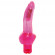 Розовый вибратор с блёстками VIBRATOR JAMMY JELLY FLARY GLITTER - 22 см.