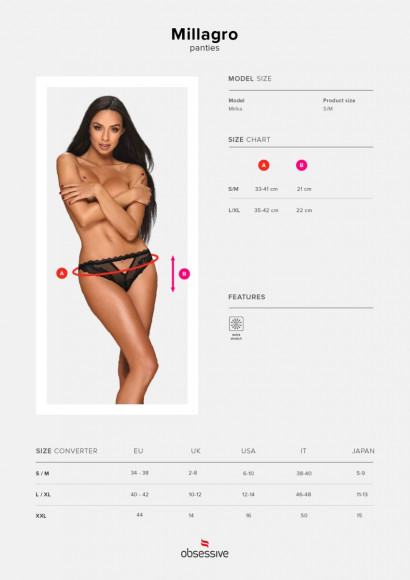 Оригинальные трусики Millagro с цепочкой
