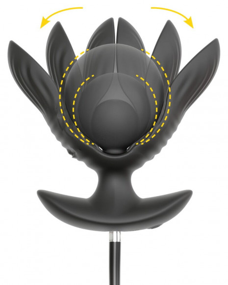 Черная расширяющаяся анальная пробка с вибрацией RC Inflatable Expander Plug with Vibration Черная расширяющаяся анальная пробка с вибрацией RC Inflatable Expander Plug with Vibration