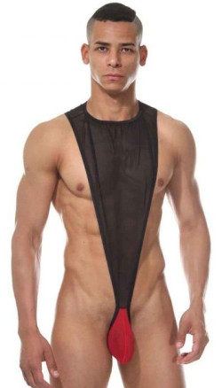 Оригинальное мужское боди с контрастной вставкой Оригинальное мужское боди с контрастной вставкой