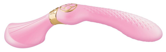 Розовый двусторонний вибростимулятор ZOA - 26,5 см. Розовый двусторонний вибростимулятор ZOA - 26,5 см.