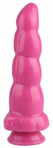 Розовая анальная втулка-елочка - 22 см.