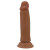 Коричневый фаллоимитатор с подвижной кожей Quentin - 18,4 см.