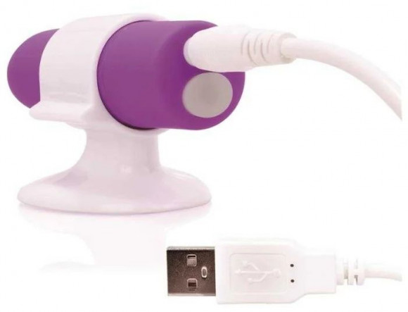 Гладкий мини-вибратор Charged Positive - 10 см.