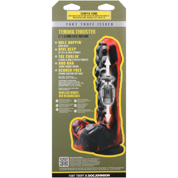 Черно-красная мини-машина на присоске Tendril Thruster - 21,6 см.