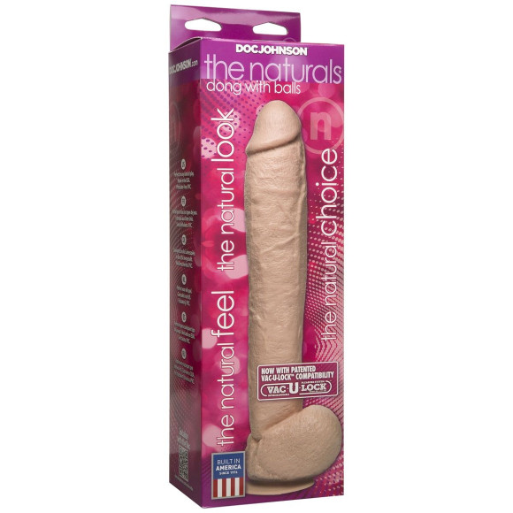 Фаллоимитатор большого размера The Naturals Vac-U-Lock Removable Suction Cup 12 Dong with Balls - 29,5 см. Фаллоимитатор большого размера The Naturals Vac-U-Lock Removable Suction Cup 12 Dong with Balls - 29,5 см.
