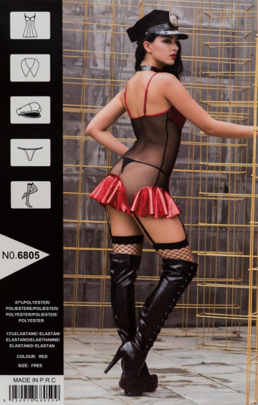 Обольстительное прозрачное платье и аксессуары для полисвуман Обольстительное прозрачное платье и аксессуары для полисвуман