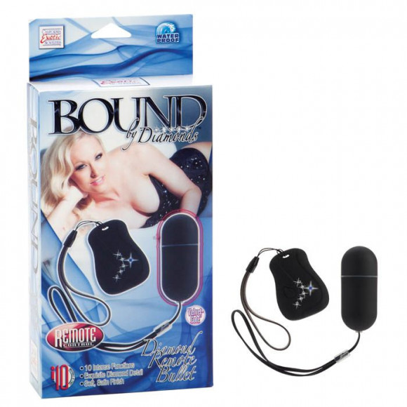 Чёрное виброяйцо на радиоуправлении BOUND BY DIAMONDS Чёрное виброяйцо на радиоуправлении BOUND BY DIAMONDS