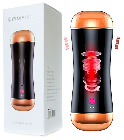 Двусторонний мастурбатор с вибрацией - вагина и анус