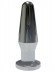 Серебристая анальная пробка с черным кристаллом - 10,3 см. Серебристая анальная пробка с черным кристаллом - 10,3 см.