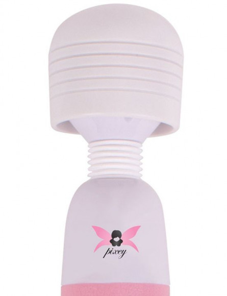 Бело-розовый, работающий от USB вибромассажёр Pixey Wand Pink Edition - 32 см.