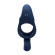 Синее эрекционное виброкольцо с двойным подхватом мошонки Ring Around The Rosy