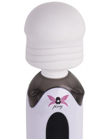 Белый, работающий от сети вибромассажёр Pixey Wand Future - 26,5 см.