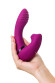 Фиолетовый поворотный вибратор c вакуумной стимуляцией Spinser - 23 см.