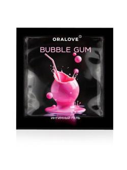 Саше съедобной оральной смазки OraLove с ароматом бабл-гам - 3 гр.