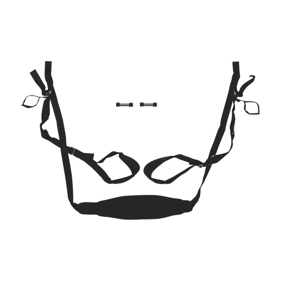 Черные секс-качели с фиксацией на двери Черные секс-качели с фиксацией на двери