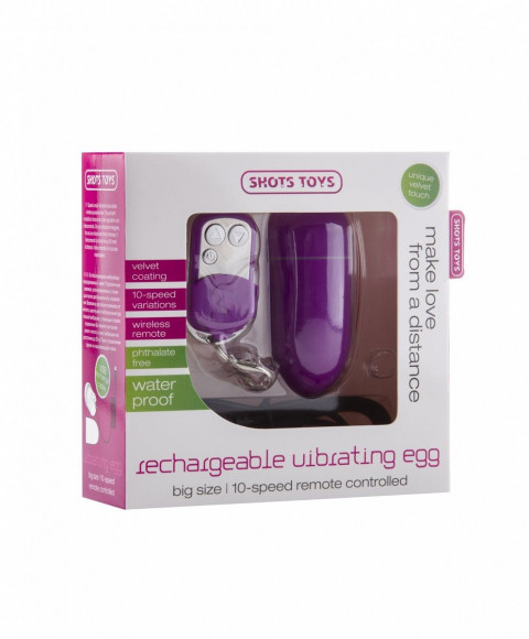 Фиолетовое перезаряжаемое виброяйцо с ДУ Rechargeable Vibrating Egg Фиолетовое перезаряжаемое виброяйцо с ДУ Rechargeable Vibrating Egg