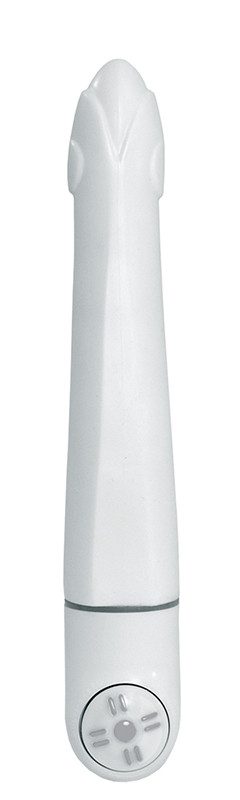 Белый вибратор Karma - 17,5 см.