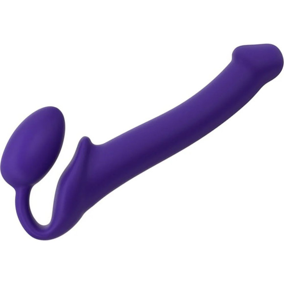 Фиолетовый безремневой страпон Silicone Bendable Strap-On - size M Фиолетовый безремневой страпон Silicone Bendable Strap-On - size M