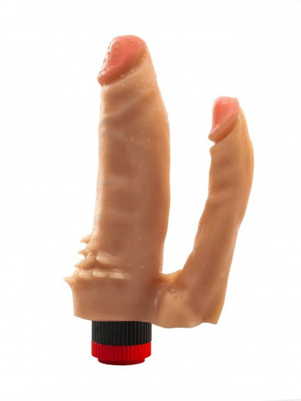 Телесный анально-вагинальный вибромассажер №11 с ионами серебра - 15,5 см. Телесный анально-вагинальный вибромассажер №11 с ионами серебра - 15,5 см.