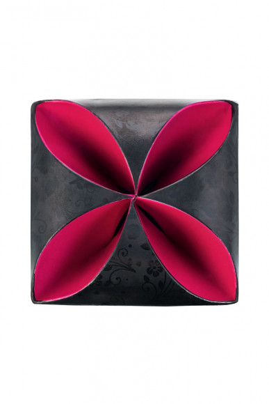 Серебристая анальная втулка с серым заячьим хвостом