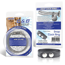 Кольцо на пенис SNAP COCK RING из искусственной кожи на клепках Кольцо на пенис SNAP COCK RING из искусственной кожи на клепках