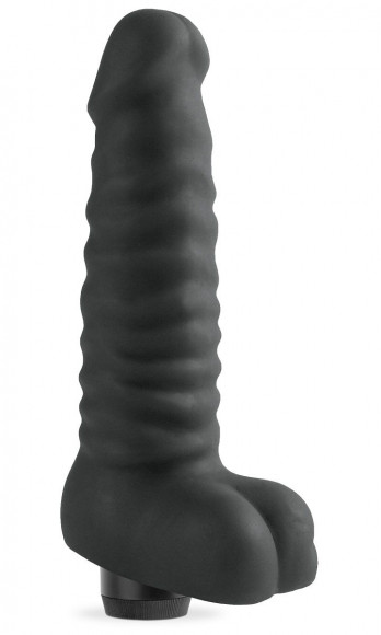 Чёрный реалистичный вибратор Real feel №13 - 21 см.