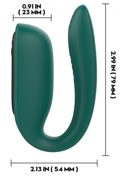 Зеленый вибратор для пар с пультом ДУ Зеленый вибратор для пар с пультом ДУ